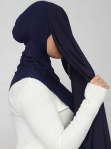 1pc Women's Classic Casual Pullover Instant Chiffon Scarf, Solid Color Soft, Breathable Modal Fabric Neck Warmer, Headscarf, Versatile Head Wrap For Daily Wear