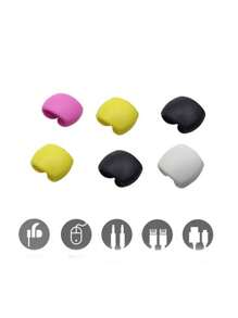 5pcs Colorful Data Cable Organizer, Headphone Charging Cable Organizer, Cable Winding Storage, Travel Organizer Buckle [Random Color Delivery]