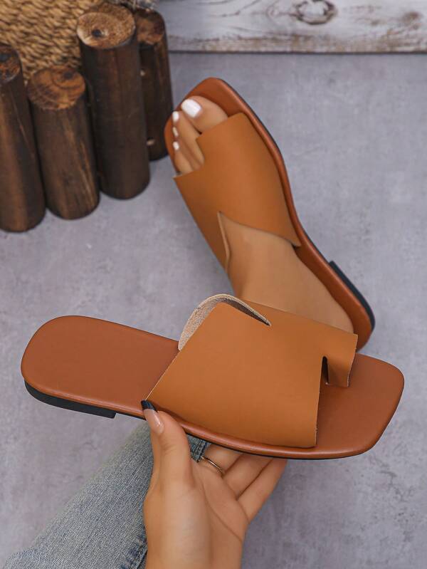 Women's Black Square Toe Sandals, Versatile & Comfortable Summer Style