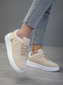 Damen Lässig Schuhe, Damen Sportschuhe, weiße Schuhe, Straßenschuhe, leichte Skateboard-Schuhe