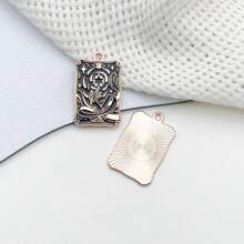 5/10 件混合塔罗牌饰品占卜饰品万圣节哥特式塔罗牌珐琅护身符幸运饰品用于珠宝制作饰品 DIY 耳环手链项链工艺品 - 黑色 - 查看 13