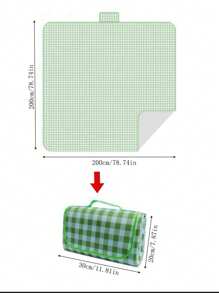 1pc Portable Moisture-Proof Picnic Mat, Soft Non-Woven Fabric Outdoor Camp Tent Thickened Ground Mat, Oxford Cloth Bottom Foldable Spring Outing Lawn Beach Cushion Waterproof Mat, Suitable For Outdoor Yard