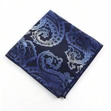ZONFAZ منديل جيب رجالي من قماش الجاكار مقاس 24 سم بنقشة بيزلي عتيق وإكسسوارات حفلات الزفاف والهدايا