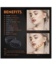 3pcs/1pc Jaw Line Trainer, Facial Muscle Trainer, Can Activate Facial Muscles, Improve Jawline And Chin Contour, Relax Neck, Made Of And Reusable Materials, Easy To Clean, Suitable For Both Men And Women Gym Accessories - Multicolor - View 7