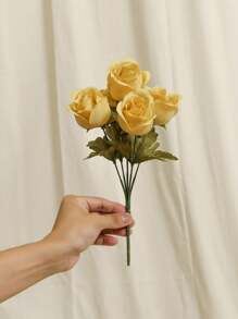 1 Bunch Of Simulation Roses Spring Home Living Room Bedroom Table Scene Party Decoration Shooting Hand Bouquet