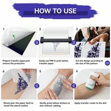 PeriPage PeriPage 40 Pcs Tattoo Transfer Paper, Tattoo Stencil Paper For Tattooing, Unique Tattoo Tracing Paper Suitable For Freehand Drawing And Thermal Copying, A4 Size