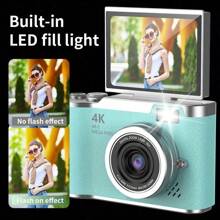 SEREE 4K Clamshell Digital Camera, 48MP Camera, Rechargeable Camera, 2.4-Inch Display Camera, Button Control, Equipped With 32GB Memory Card, The Best Gift For Valentine's Day, A Must-Have Gift For Beginners - Yellow - View 8