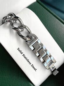 Pablo Raez 1 件银色女士手表奢华女孩华丽女士腕表高品质时尚水钻不锈钢 IPS 镀层顶级矩形水钻正装手表 50 米防水简约时钟女士优雅休闲石英表女士水晶高级派对腕表适合日常使用送给母亲朋友家人的生日礼物 - 均碼 - 查看 6