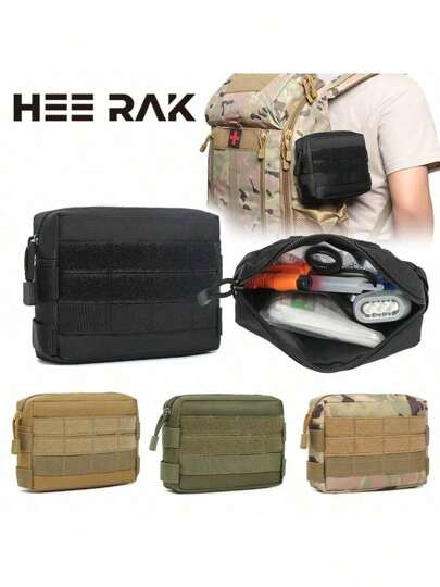 HEE RAK 1 件户外配件套件 Edc 工具包迷彩战术腰包、硬币/手机包、通勤工具、Molle 背心配件套件战术医疗急救包应急用品多功能户外徒步、露营生存装备
