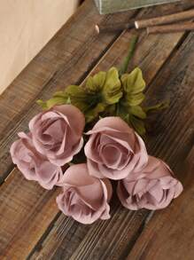 1 Bunch Of Simulation Roses Spring Home Living Room Bedroom Table Scene Party Decoration Shooting Hand Bouquet