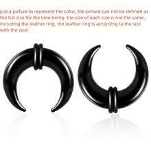 1 pieza/2 piezas Kits de estiramiento de vidrio acogedor 14G-2G Pinzas taper con anillos en O Retenedores de septo de búfalo Perforación corporal hipoalergénica