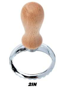 1 Set Of Zinc Alloy Cookie Cutters, Dumpling Stamps, Dumpling & Pasta Cutter Wheel Set, Wooden Handle Cookie Cutters, Dumpling Maker Tool Set With Roller - High Quality Materials: These Cookie Cutters Are Made Of Zinc Alloy And Oak Wood, Very Sturdy , Not Easy To Bend Or Break, And Long-Lasting Without Damage