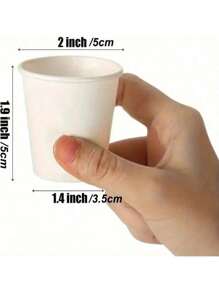 50/100pcs Mini Paper Cups - Ideal For Sampling At Supermarkets, Mouthwash, Fruit Snacks And Party Drinks - High Quality, Snack Cups, Birthday, Christmas, Hotels