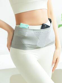 透气跑步腰包，吸湿排汗收纳袋，高弹力腰包，男女通用，多功能运动腰包，配有防滑松紧带和手机袋，适合步行、旅行、运动、徒步和健身。