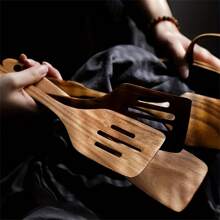 1/3 件高品质木制厨房用具套装，木制铲子，饭铲，锅铲，壁挂式，人体工程学手柄，天然饭铲，筛子不粘锅铲，耐热，易于清洁和厨房必需品，烹饪套装，锅具套装 - 黃色 - 查看 7