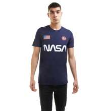 NASA Mens Badge Cotton T-Shirt (Navy) - Blue - View 4