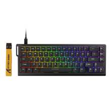 X68 HE Rapid Trigger Mechanical Gaming Keyboard 60% Wired With Adjustable Actuation,Hall Effect Magnetic Switch,8KHz Polling Rate,RGB Backlit,Top Mount,Side Printed Keycap(White Contour)