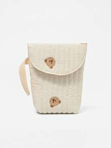 1 件防水尿布袋收纳袋 - 便携式婴儿推车挂袋，可放置奶嘴、尿布、衣服和湿巾，可洗收纳袋，适合男孩和女孩，非常适合旅行、户外、婴儿洗礼和家庭礼物