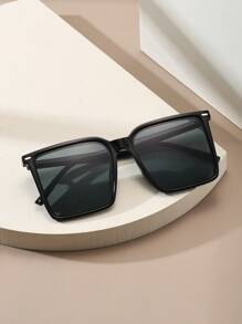 方形大框改良型太阳镜度假街拍太阳镜女士墨镜不复古PC（聚碳酸酯）太阳镜四季款 - 彩色 - 查看 3