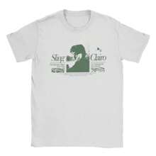 Men T-Shirts Clairo Sling Singer Novelty Cotton Tees Short Sleeve T Shirt Crewneck Clothes Plus Size - 白色 - 查看 1