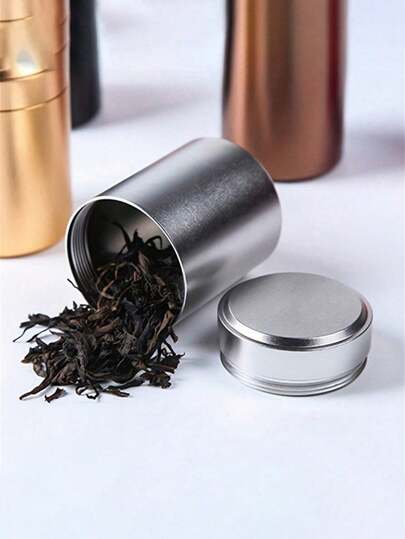 1个密封铝制金属罐，防异味便携旅行收纳盒，储物罐，返校季必备