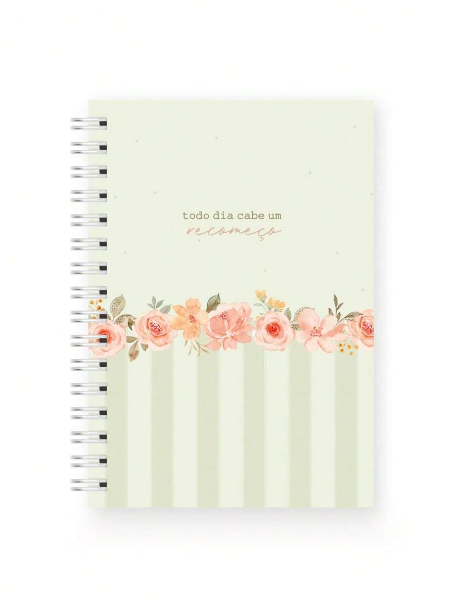 A5 Notebook 100 Sheets Lined Sketchbook Drawing School Hardcover Notebooks - Vintage Floral - View 1