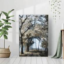 1 Pc Framed Romantic Secretive Forest Path Landscape Wall Art Canvas Poster Painting Wall Decor For Bedroom Living Room