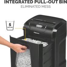 Fellowes Powershred 12 Sheet Cross-Cut Paper Home Office Paper Shredder, 19.50" H X 9.69" W X 13.44" D - 14 張 - 查看 6