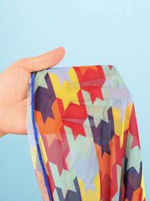 全新夏季女士性感甜美系带露背拼色热带海滩度假三件套比基尼套装