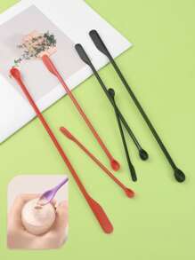 1-3pcs Mini Dual-Headed Silicone Spatula, Reusable Makeup Cosmetic Spatula, Jar Scraper, Beauty Tool, Cosmetic Accessories