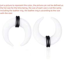 1 pieza/2 piezas Kits de estiramiento de vidrio acogedor 14G-2G Pinzas taper con anillos en O Retenedores de septo de búfalo Perforación corporal hipoalergénica