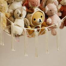 Stuffed Animal Storage Hammock Or Net Corner - Large Toy Hammock Net Stuffed Animals Room Decor - Cute Stuff Animal Organizer Plush Holder - Kids Nursery Essentials Wall Bedroom Home Decor - 焦糖 - 查看 8
