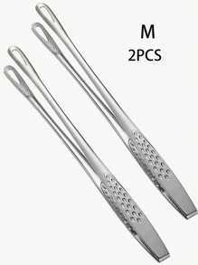 新款烧烤夹不锈钢烧烤夹厨房加长食物食物夹牛排夹不锈钢食物钳长柄防滑烧烤钳牛排钳厨房烹饪配件