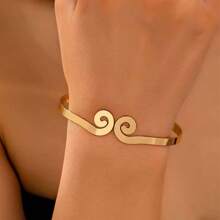 1 件时尚波西米亚风格铁猴子王紧袖口手镯，适合女性日常、派对、休闲和度假穿着 - 緊箍手鐲 - 查看 6