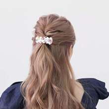 10pcs Assorted Silicone Mold Clips Hair Accessories, DIY Handmade Resin Crafts Suitable For Daily Wear - White - View 11