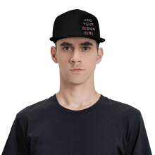 Custom Flat Brim Sun Hat With Stylish Printed Design And Adjustable Strap, Personalized With Images And Text Logo. These Breathable And Sweat-Wicking Street Style Hats Are Suitable For All Seasons And Are Great For Men And Women. Suitable For Skateboarding, Daily Wear, Sports, Travel And Outdoor Activities, With Classic And Fashionable Style, It Is A Good Choice For Holiday Gifts.