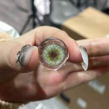 UYAAI 1Pair-Enlarge 自然年抛彩色隐形眼镜 大直径 适合约会或日常派对