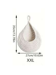 6/3/1pcs Set Wall Hanging Woven Baskets, Bohemian Style, Creative Water Drop Shape, Suitable For Vegetables, Fruits, Kitchen Storage Baskets, Also Fit For Holiday Decoration, Kitchen Storage Bags, Hanging Storage Baskets, Storage Bags, Kitchen Decor Storage Bags - Multicolor - View 16