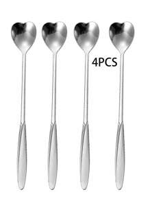 Mirror Polished Dessert Cutlery Set, Dessert Spoon, Ice Cream Spoon, Coffee Spoon For Dessert Table Decoration, Coffee Spoon Set With Tray, Swan Spoon And Fork Tray, Spoon Coffee Counter Organiser, Home Kitchen Holiday Gifts - Multicolor - View 22