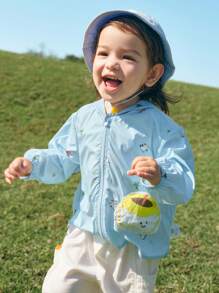 Balabala Baby Hooded Sun Protection Jacket, 2025 Summer Lightweight Outerwear - Blue Tint - View 2