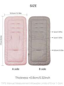 1 件舒适婴儿推车座椅垫，可翻转高脚椅垫