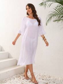 Women Summer New Fashion Split Back Sleeveless Dress, Casual & Resort Styling