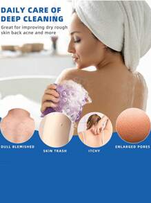 1 pieza/3 piezas/5 piezas Esponja de baño de red africana exfoliante, toalla de baño de nailon para alisar y frotar la piel diariamente