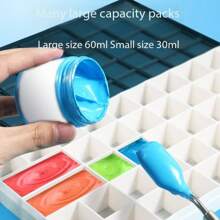 1pc 24/36/48 Compartment Soft Cover Paint Palette Box With Spray Bottle, Portable Watercolor/Gouache Palette With Moisturizing Sealed Lid