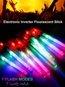 1 Pack Of LED Flash Sticks, Luminous Party Supplies With RGB Lights And 7 Flash Modes, Perfect For Bar, Wedding, Party, Concert, Birthday Gift, Toy And Decoration, Warning Lights For Night Activities - Holiday Accessory, Birthday Party Supplies, Wedding Supplies, Glow In The Dark Party Supplies, LED Light Up Toys, Neon Party Favors, Carnival Birthday Wedding Party Games Gifts Parties., Back To School Valentine Day