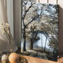 1 Pc Framed Romantic Secretive Forest Path Landscape Wall Art Canvas Poster Painting Wall Decor For Bedroom Living Room