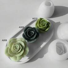 玫瑰花DIY手工香氛石膏多功能硅胶模具 - 白色 - 查看 1