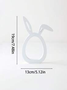 1 件木制复活节装饰兔子小雕像，适用于家庭桌面装饰，DIY 兔子桌面装饰，字母动物主题，适合家庭装饰，复活节多功能房间装饰