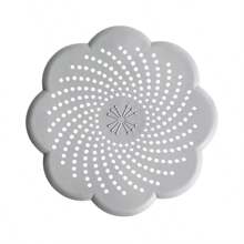 1 pièce Filtre anti-obstruction de lavabo avec motif, bouchon de vidage de baignoire et de douche au sol, bouchon désodorisant en silicone pour cuisine, couvercle de vidange au sol pour évier de cuisine, filtre de réservoir d'égout, vidange de salle de bain avec ventouse en silicone