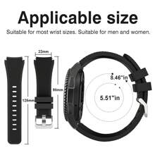 Silicone Strap Smart Watch Band Compatible With Galaxy Watch Gear S3/Gear 2 Vivoacive Silicone Sports Watchband 20mm 22mm For Men & Women